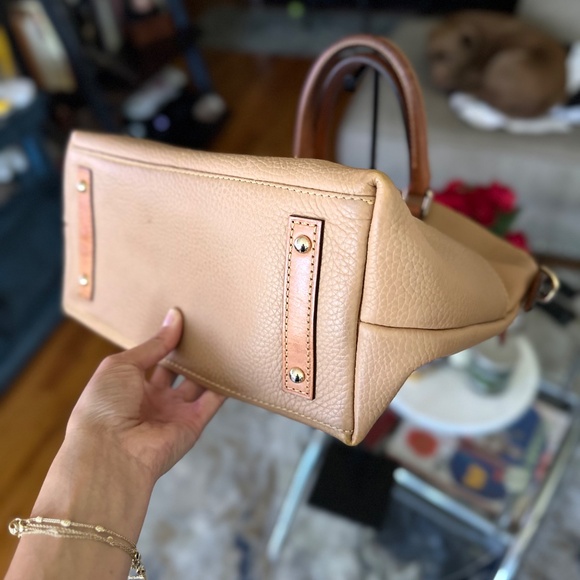 Dooney & Bourke Tan Leather Satchel - Picture 6 of 11